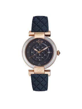 NWT Gv2 By Gevril Berletta Vegan Black Dial Ladies Watch